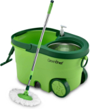 Greenchef Spin mop set 360 degree stainless steel spinner Mop Set Mop Set(Green)