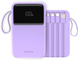 Lifelong 10000 mAh 22.5 W Wireless Compact Pocket Size Power Bank(Purple, Lithium Polymer, Fast Charging for Mobile, Earbuds, Smartwatch, Speaker, Tablet)