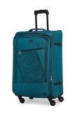 Verage Oslo 69 Cms Teal Medium Check-in Trolley 4 Wheels Soft Suitcase Spinner Luggage