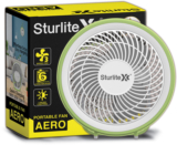 Sturlite Aero 12W Mini Portable Table Fan + Lamp| 3 Speed Modes| 2 Lighting Modes 4 hrs Lantern Emergency Light(White and Green)