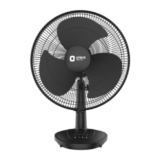 Orient Electric 400 mm Table 77 | High Speed Table Fan | 2100 RPM 95 CMM | 100% Copper Motor | 90 Degree Oscillation | 3 Speed Control | Military Grade Guard | Black