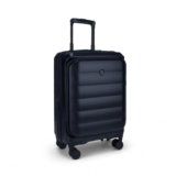 F Gear Valencia 54cm Small German Makrolon Polycarbonate, Front-Opening Hard Luggage | 8 Super Silent 360° Spinner Wheels, Cabin Suitcase for Travel | Expandable, Lightweight, TSA Lock | Navy