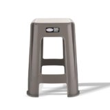 Asian Plastowares – Easy Grip Sr Stool | Multipurpose Plastic Stool for Bathroom, Kitchen & Home Use – Durable, Anti-Slip, Lightweight & Space-Saving Stool for Adults & Kids | Coffee Brown