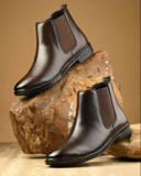 fenja Elegant Slip-On Chelsea Boots for Men Boots For Men(Brown , 9)