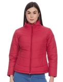 Qube by Fort Collins Women’s Nylon Bomber Jacket (39231 SMU_Red_XL)