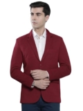 The Indian Garage Co Men’s Slim Fit Blazer (0222-BLZ29-08_Red_S)