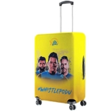 Nasher Miles x Chennai Super Kings (CSK) Polyester Yellow Whistle Podu 55 cm (20 Inch) Small Protective Luggage Cover
