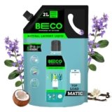 Beco Matic-Top Load Natural Laundry Liquid Detergent| 2 Litre Super Value Refill | Natural Formula for Tough Stain Removal & Fabric Care