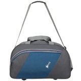 Perfect Star 40 Liter Waterproof Polyester Small Duffle Bag Ultra Light Travel Duffel Bag for Men & Women (Grey-Teal)
