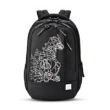 Gear Fiction 1 4 Compartment Backpack 19″/40L Large Water Resistant School Bag/Casual 4 Compartment Backpack/Daypack/Kids Bag for Boys/Girls (Black-Red)