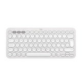 Logitech Pebble Keys 2 K380s, Multi-Device Bluetooth Wireless Keyboard with Customisable Shortcuts, Slim and Portable, Easy-Switch for Windows, macOS, iPadOS, Android, Chrome OS – Tonal White