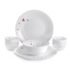 Cello Opalware Dazzle Series Lush Fiesta 35 Piece Dinner Set Serving for 6 | Bone Ash-Free | Lightweight, Elegant White Plates & Bowls Set | Opal Glass Crockery Set for Daily Use Dinning & Gifting