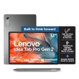 Lenovo Idea Tab Pro Gen 2 with Pen Plus | 13″ Display, 3.5K Resolution, 144Hz Refresh | 8GB, 256GB | Snapdragon 8s Gen 4 | 10200mAh | 4 JBL Speakers| USB 3.0 with DP-Out | Wi-Fi 7 | Luna Grey