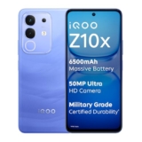 iQOO Z10x 5G (Ultramarine, 6GB RAM, 128GB Storage) | 6500 mAh Large Capacity Battery | Dimensity 7300 Processor | Military-Grade Durability