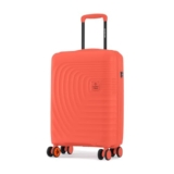 Nasher Miles Boston Hard-Sided Polypropylene Cabin Luggage 20 inch | 55cm | 8 Wheels Double Spinner Small Trolley Bag for Travel | Suitcase (Orange)