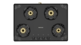 Havells Nucleus Slim Gas stove |4 Heavy Duty Forged Brass Burner|8 mm Toughened Glass|Premium Valves|Removable Drip Tray|Soft Touch Knobs|5 year Warranty on Burners, Glass & Valves by Havells (Black)