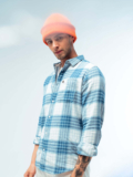 THE BEAR HOUSE Men Checkered Casual Blue Shirt