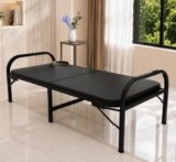 Honey Touch Atlas Single Folding Bed for Sleeping with Single Layer Mattress | No Assembly Required | Foldable Bed for Sleeping/Guests/Rented Apartments/Bedroom (3ft x 6ft, Black)