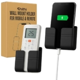 SHITHI Mobile Phone Charging & Remote Holder – Adhesive Phone Stand for Wall, Socket Organizer for iPhone, Android | Cable Management Shelf for Bedroom, Kitchen & Office (Pack Of 2)
