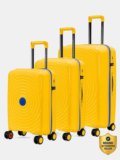 NASHER MILES Goa Polypropylene Hard-Sided Trolley Bags 55, 65 & 75 cm Lightweight Durable Cabin & Check-in Set 8 Wheels – 28 inch