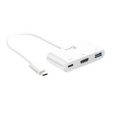 j5create USB C to HDMI and USB 3.1 Adapter with 100W PD, Type C to 4K HDMI 30Hz Converter, USB 5Gbps Port, 3 in 1 Multiport Dongle for MacBook Air Pro, Chromebook, Laptop, PC, Monitor, TV