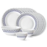 Larah by Borosil Ocean Fluted Series Opalware Dinner Set | 19 Pieces for Family of 6 | Microwave & Dishwasher Safe | Bone-Ash Free | Crockery Set for Dining & Gifting | Plates & Bowls | White