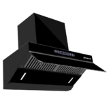 Faber 60cm 1500m³/hr Autoclean Kitchen Chimney|Digital Display|Filterless|Slant Body|T-Shape Panel|Touch+Gesture|12Yr on Motor,5Yr Comprehensive Warranty by Faber|Hood Alpine FL HC BK 60, Matt Black