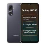 Samsung Galaxy M36 5G Mobile (Velvet Black, 6GB RAM, 128GB Storage) | Google Gemini| Gorilla Glass Victus+ | 7.7mm | AI Enhanced 50MP OIS Triple Camera| Nightography| Lag-free Gaming | Without Charger