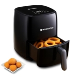 Wonderchef Neo Digital Air Fryer | 1000W, 2 Litres | Rapid Air Technology | Non-stick Basket | Auto Shut-off | Touch Screen | Fry, Bake, Grill, Roast | Cool Touch Handle | 2-Year Warranty | Black