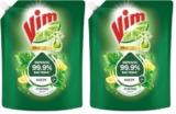 Vim Dishwash Anti Bac Liquid, Neem, 2 Ltr (Pack of 2)