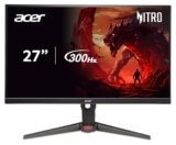 acer Nitro XV272U F3 27 inch IPS WQHD 2560×1440 Gaming Backlight LED LCD Monitor I Rapid 300Hz Refresh, 0.5ms Response I HDR 400 I AMD FreeSync Premium I Zero Bright Dot Policy I Ergostand I Eye Care