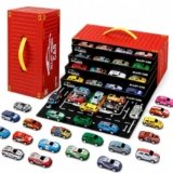 MiniExplorer 48 Pcs Pull Back Cars Set for Kids | Racing Toy Cars Bulk Pack with Storage Container & Play Mat | Mini Alloy Vehicle Set for Boys & Girls 3-8 Years | Return Gifts, Party Favors