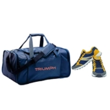 Gowin Nx-2 Yellow/Blue Size-7 with Triumph Gym Bag Compact Pro-5555 Navy Blue