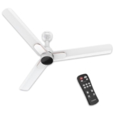 Polycab Wizzy Neo DLX 1200mm 5-Star BLDC, Remote Ceiling Fan for Living Room | 55% Energy Saving, High Air Delivery, 7 Speed Setting, Free Installation | 3-yr Warranty【Snow White】