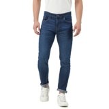 INKD Men’s Slim Fit Jeans – Mid-Rise | Cotton Blend | Contrast Stitch | Stretchable Fabric | Classic 5 Pocket Styling | Men’s Bottomwear (Available in Plus Sizes)
