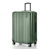 HRX Force Large Size Dark Green Polycarbonate Hard Shell Suitcase – Premium Travel Trolley Bag with 8 Spinner Wheels, Number Lock & Water Resistant Body