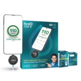 BeatO CURV Sugar Test Machine | FREE 25 Strips & 25 Lancets (Type-C USB Connector) |Smartphone Connected Glucometer Machine | Android only | ISO Certified: Made in India, Black