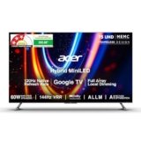 Acer 189 cm (75 inches) M Series 4K Ultra HD Smart QLED Mini LED Google TV AR75UDMGR2885AT (Black)