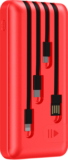 WINgFI 10000 mAh 12 W Compact Pocket Size Power Bank(Red, Lithium Polymer, Quick Charge 3.0 for Mobile, Tablet, Smartband, Speaker, Smartwatch, Trimmer, Earbuds)