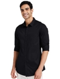 Amazon Brand – Symbol Men’s Solid Regular Fit Full Sleeve Cotton Casual Shirt (AW-SY-MCS-1131_Black_Medium)