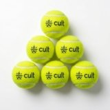 CULT Tennis Cricket Balls Green – Pack of 6 Practice & Training Balls for Men, Women & Kids Durable Rubber Core, Soft Felt Cover, High Bounce, All-Court Use