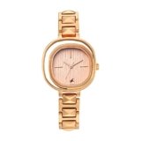 Fastrack Opulence Quartz Analog Pink Dial Rose Gold Metal Strap Watch for Girls – NT6276WM01