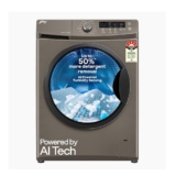 Godrej 7 Kg 5 Star, AI Powered, FabriSafe Drum, 65% Water Saving, Fully Automatic Front Load Washing Machine (WFEON CRS 7010 5.0 FKEDM CNGR, Candy Grey)