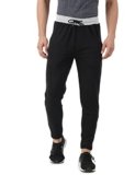 PUMP’D Men’s Breathable Cotton Jogger Pants with Elasticated Waistband & Drawstring -Dry Tech, Anti-Odor, Lightweight, Soft Seams (Whacky Black, L)
