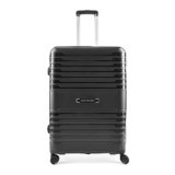 Aristocrat Harbour Cabin Trolley Bag 66 cm | Medium | Polypropylene Hardshell Sided Luggage | Smooth 8-Wheel Suitcase | Combination Lock with Sturdy Zipper | 3-Year Warranty – Unisex (Black)