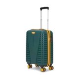 Aristocrat Cabin Airpro Plus 55 Cm(Small) 8 Wheel Spinners Trolley Bags for Travel Hard Case Luggage, Lightweight Bag with TSA Lock & Anti-Theft Zipper(Green),Small