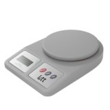 Lifelong Digital Kitchen Weighing Scale, 5kg Capacity, Grey, LCD Display with Tare Function for Kitchen, Baking, Diet, and Food Weighing