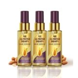 Bajaj Almond Drops Hair Serum 50 ml (Pack of 3) | With Almond Oil & Vitamin E | Nourishes Dry & Frizzy Hair.