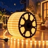 Desidiya LED Rope Light 100 Meter Warm White | Decorative Lighting for Diwali, Dhanteras & Festive Home Decor | Flexible Tube Light for Shop Front, Temple, Office & Event Decoration | Corded Electric