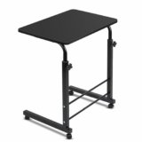 TECHNOVIBES Foldable Study Table/Bed Table/Foldable and Portable Wooden/Writing Desk for Office/Home/School (Black with Black Leg)